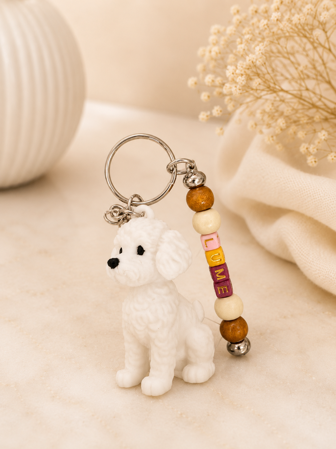 Personalised Puppy Name Keychain