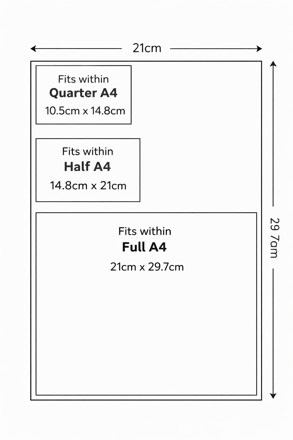 Large Premium Laminated Vinyl Custom Business Sticker - Up to 29 cm Wide (Full A4)