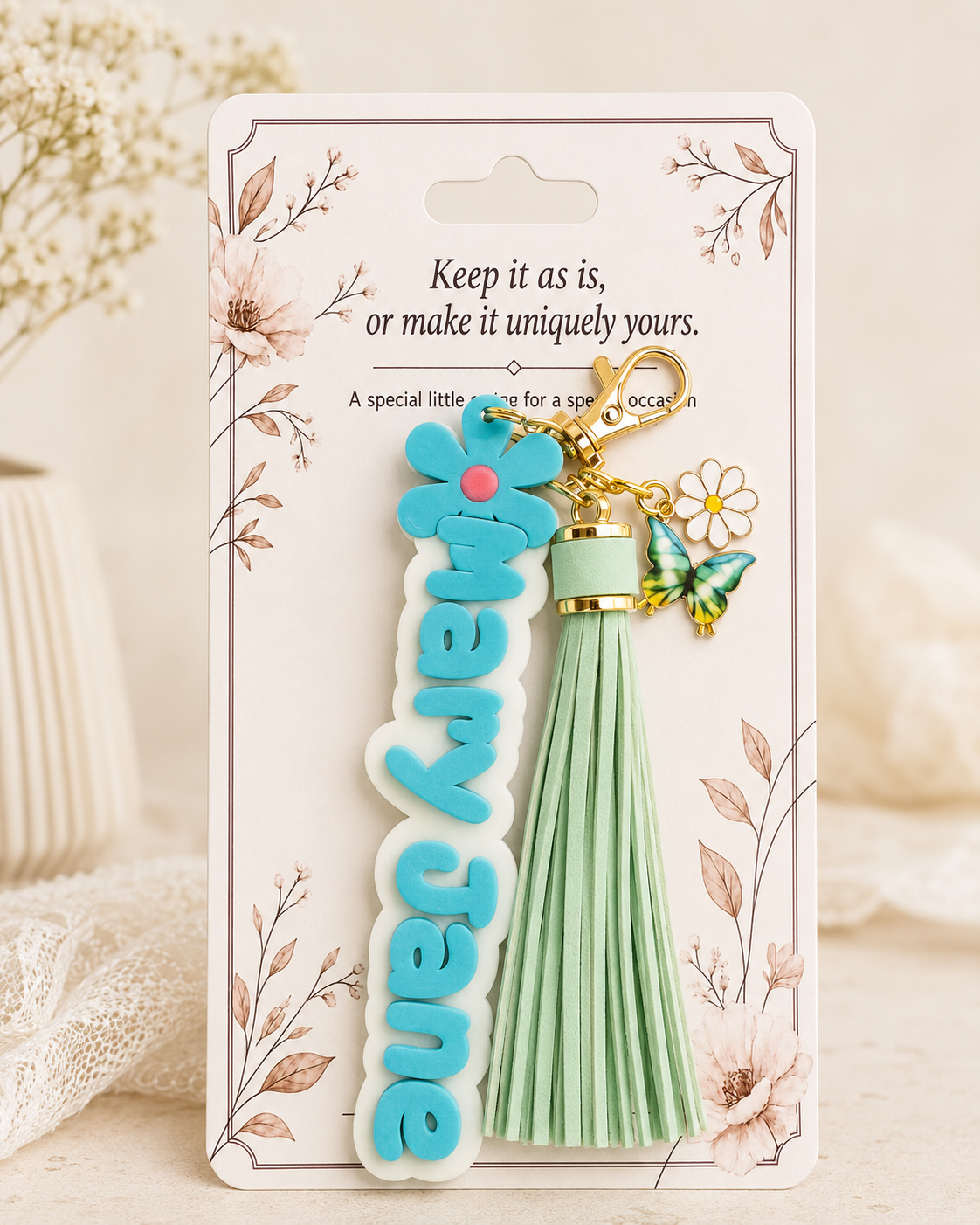 Personalised Name Keychain Set