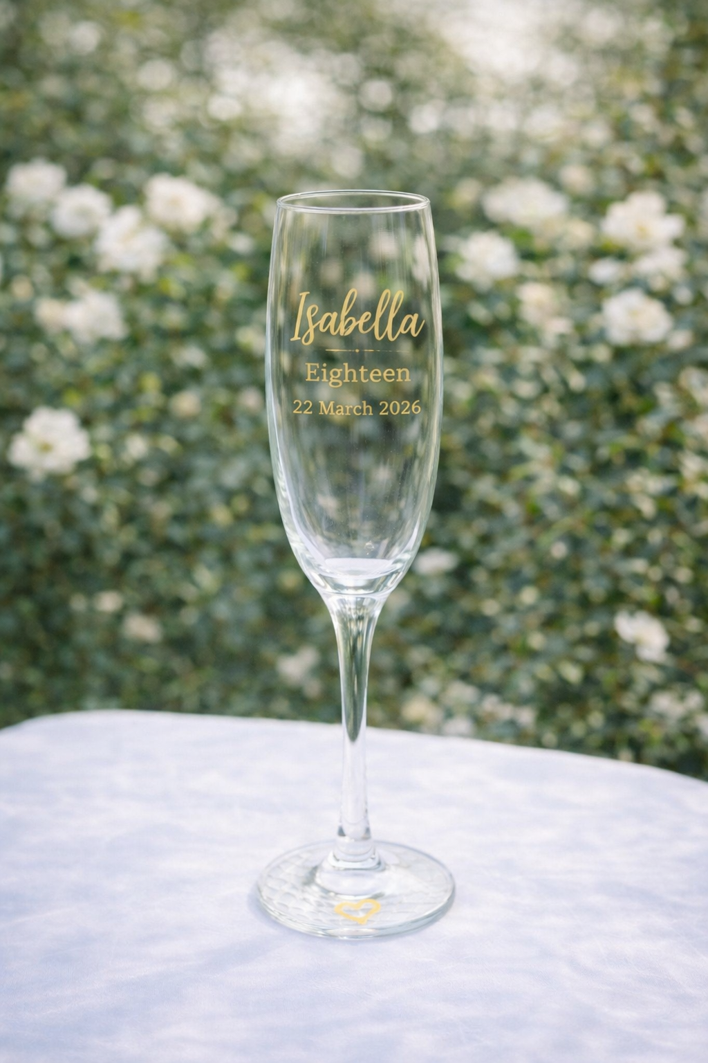Personalised Vinyl Champagne Flute