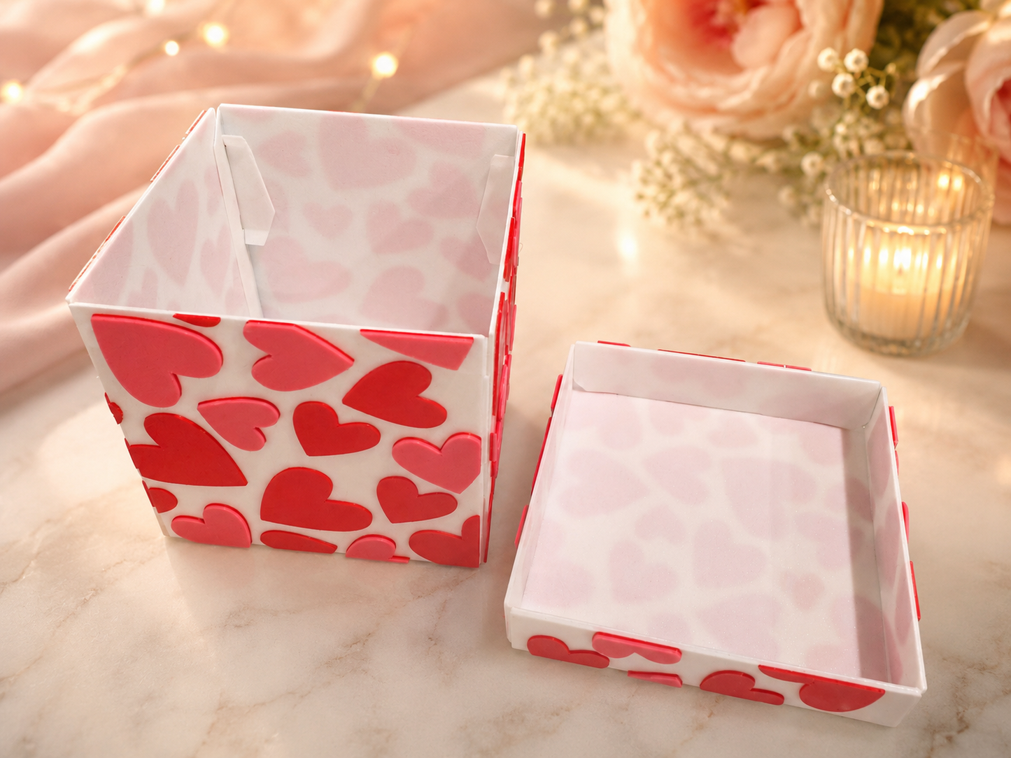 3D Printed Heart Gift Box with Jute Rope | Custom Colour Available (Copy)
