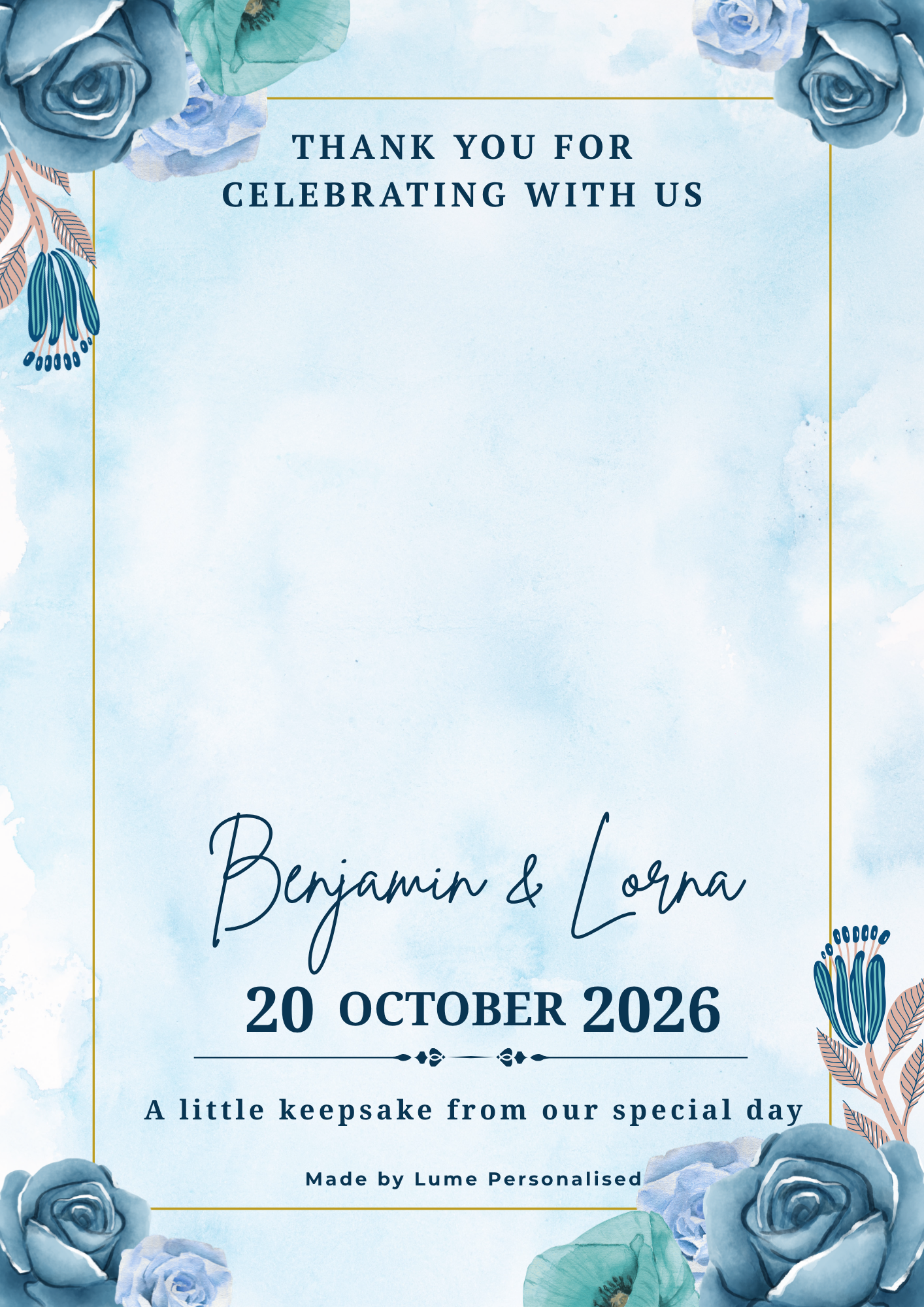 Custom Magnet with Backing Card - Wedding