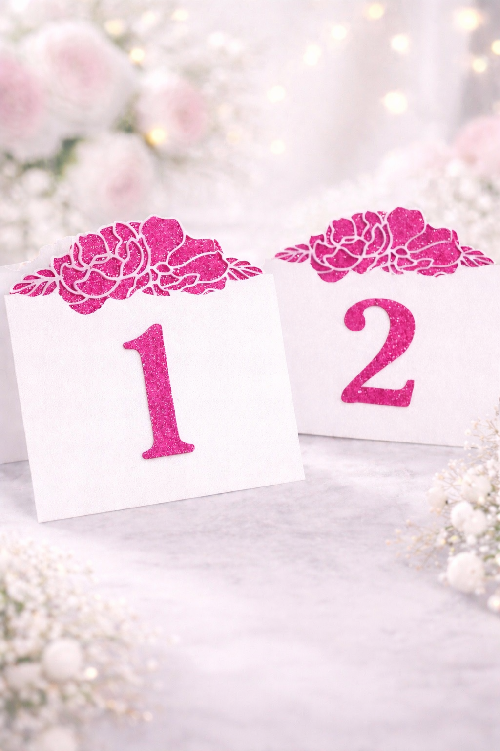 Elegant Floral Table Numbers