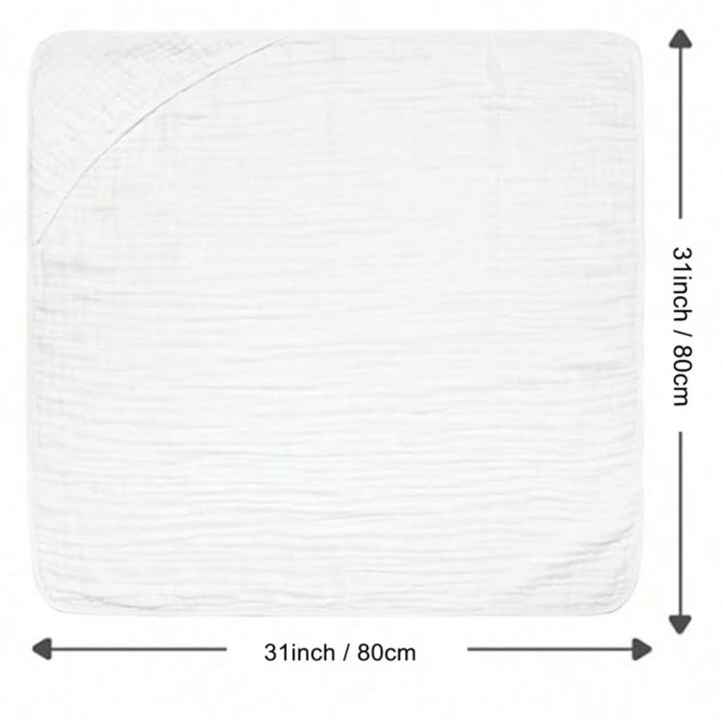 Personalised Hooded Muslin Baby Towel