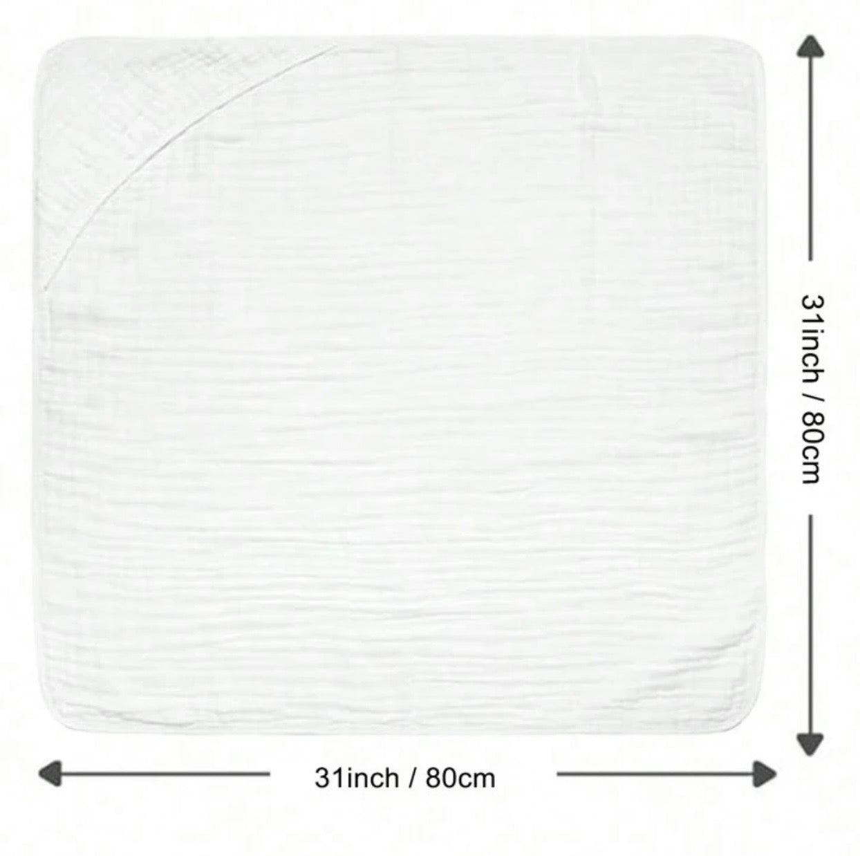 Personalised Hooded Muslin Baby Towel