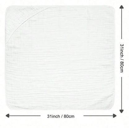 Personalised Hooded Muslin Baby Towel