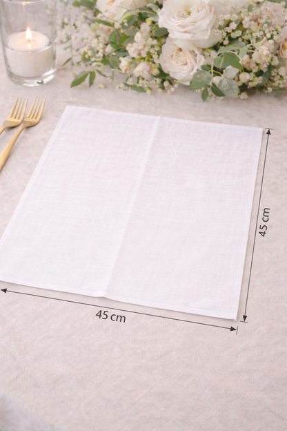 Personalised Couple Linen Napkins - White (Set of 2)