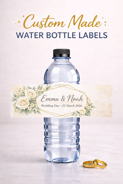 Custom Wedding Water Bottle Labels - Starting from 12 labels (Copy)