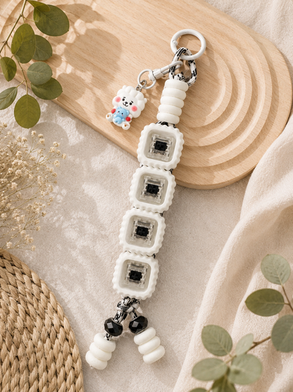 4-Key Clicker Bag Tag & Keychain w/ BT21 Characters
