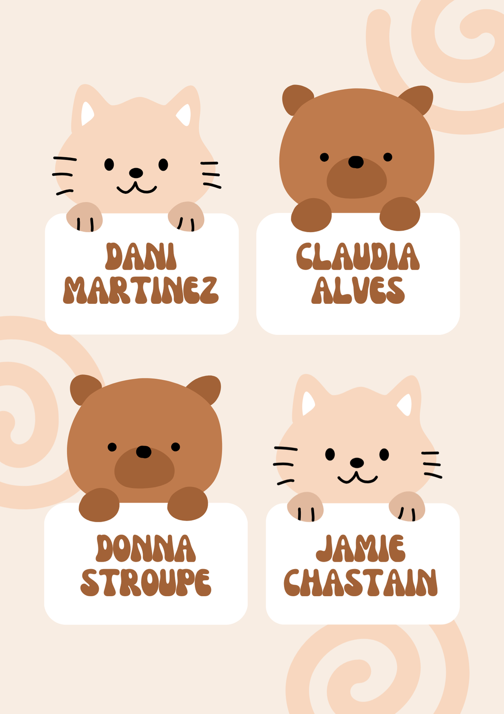 Neutral Animal Sign Theme Sticker - Waterproof A4 Value Sheet