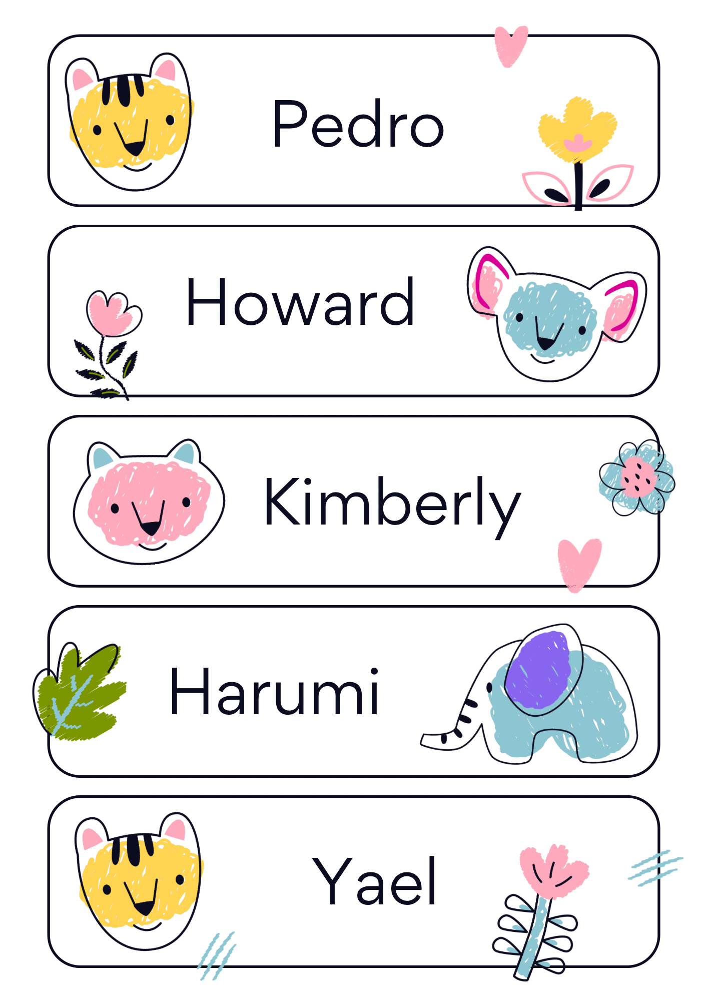 Animal Theme Sticker - Waterproof A4 Value Sheet