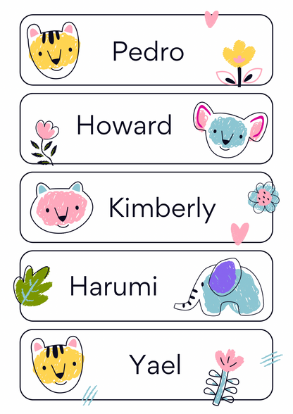 Animal Theme Sticker - Waterproof A4 Value Sheet