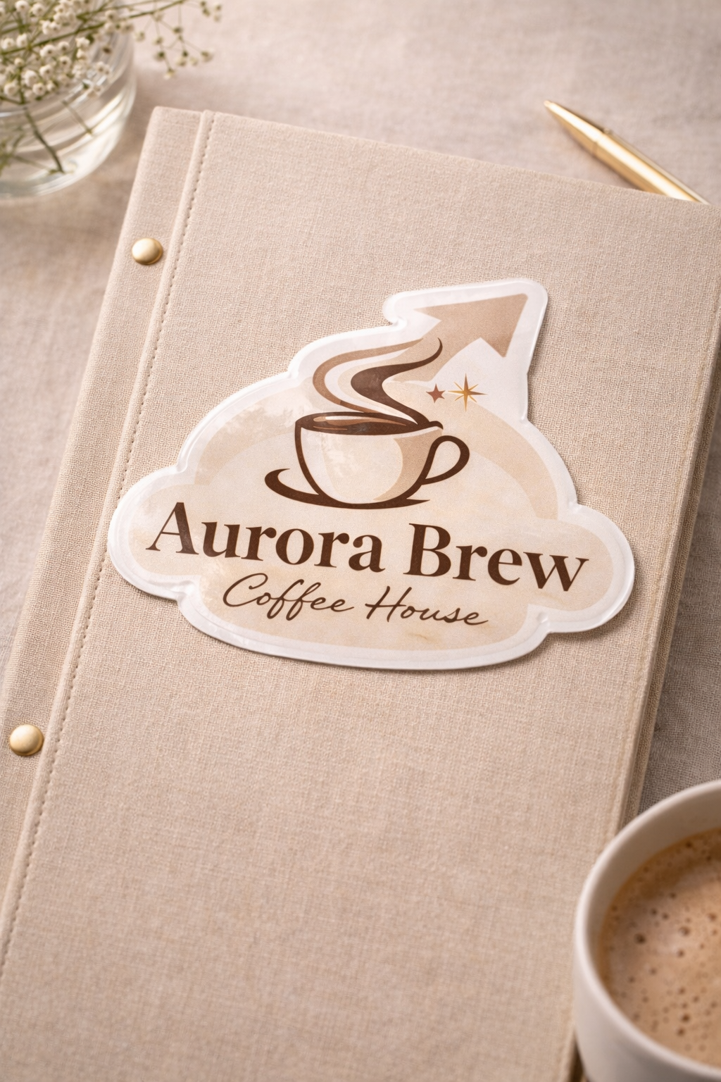 Premium Laminated Vinyl Custom Business Logo Sticker