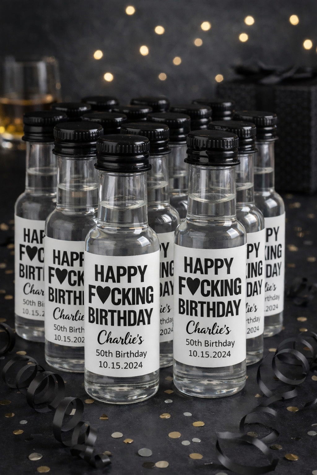 50ml Personalised Plastic Bottle with Sticker