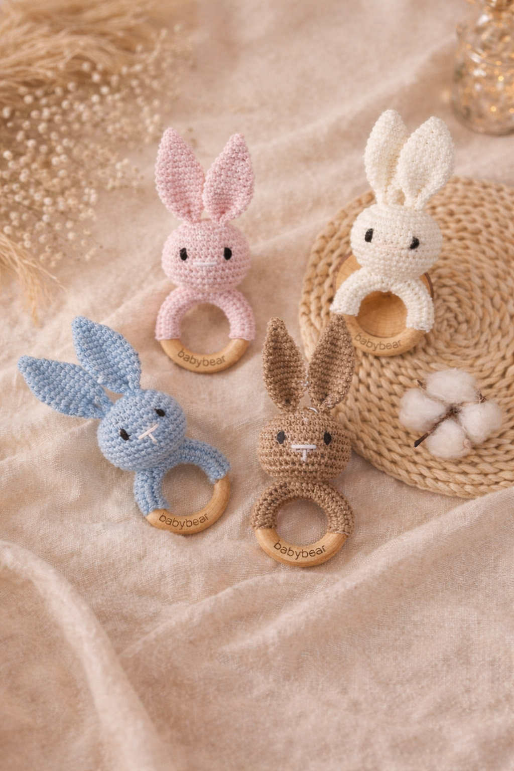 Crochet Bunny Baby Rattle