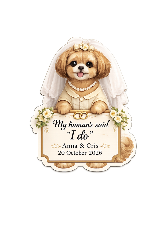 Custom Magnet with Backing Card - Wedding