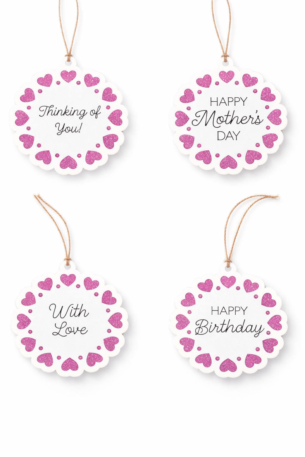 Round Heart Gift Tags