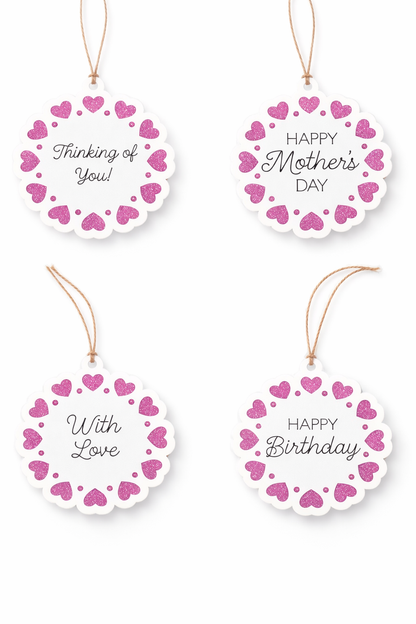 Round Heart Gift Tags