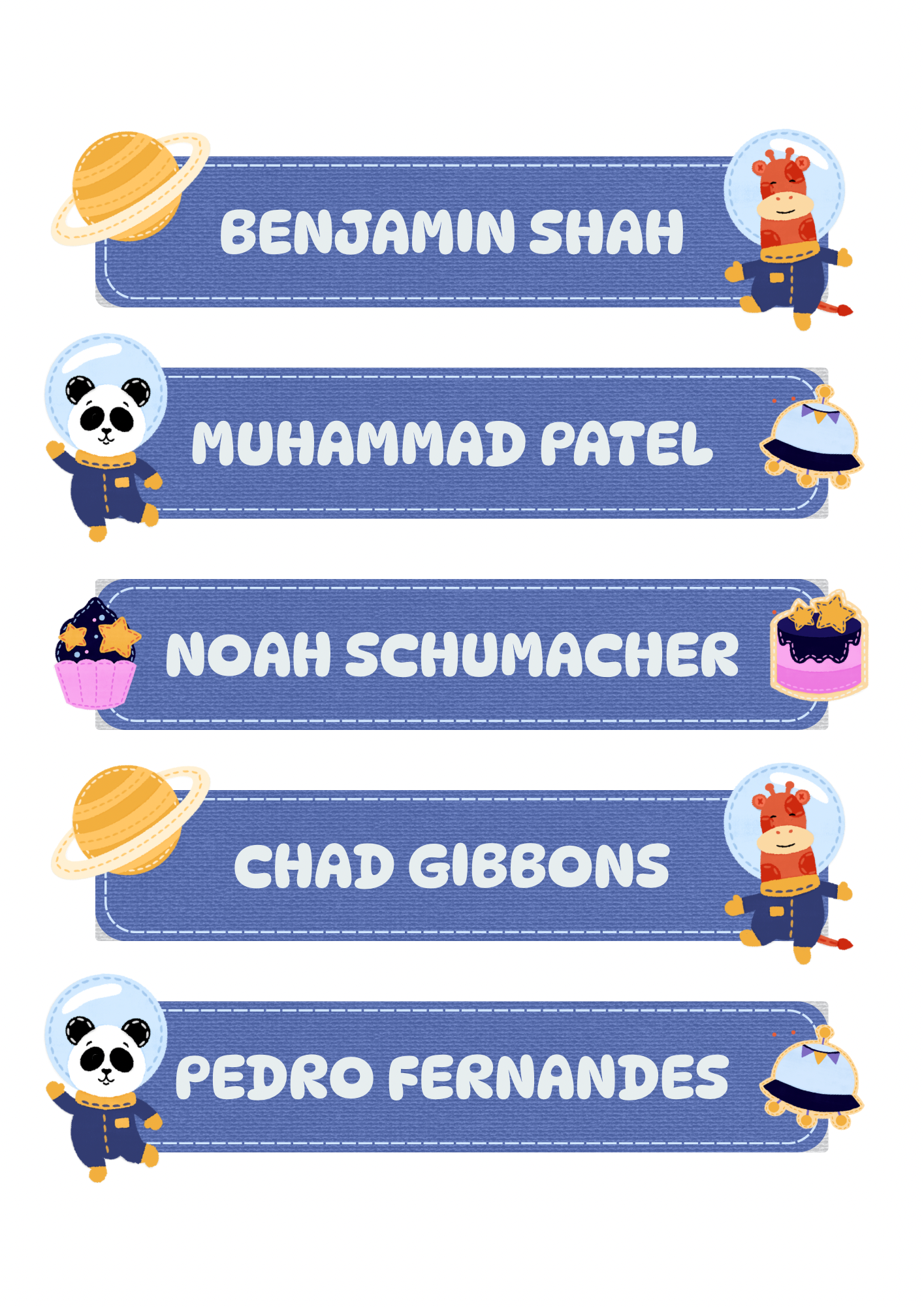 Space / Astronaut Theme Sticker - Waterproof A4 Value Sheet