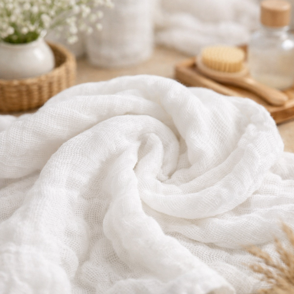 Personalised Hooded Muslin Baby Towel