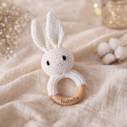 Crochet Bunny Baby Rattle