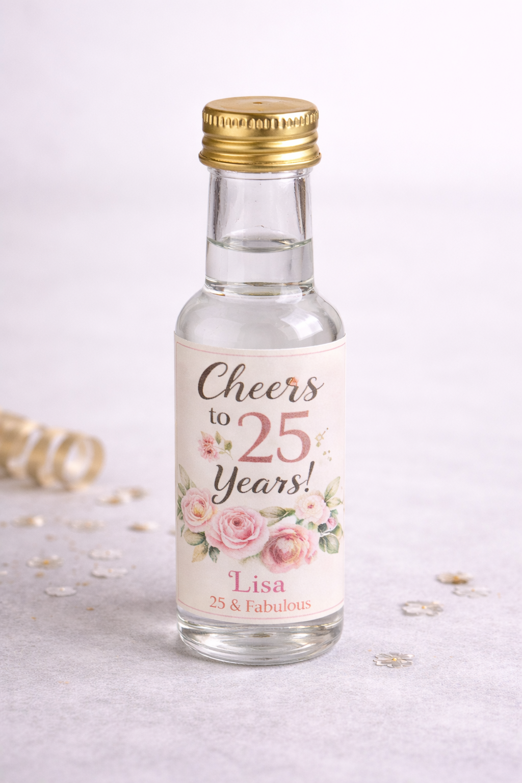 50ml Personalised Plastic Bottle with Sticker