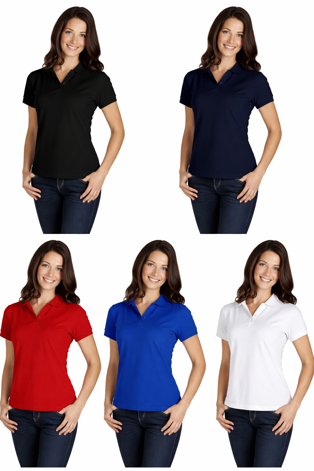 Custom Embroidered Ladies Polo Shirt