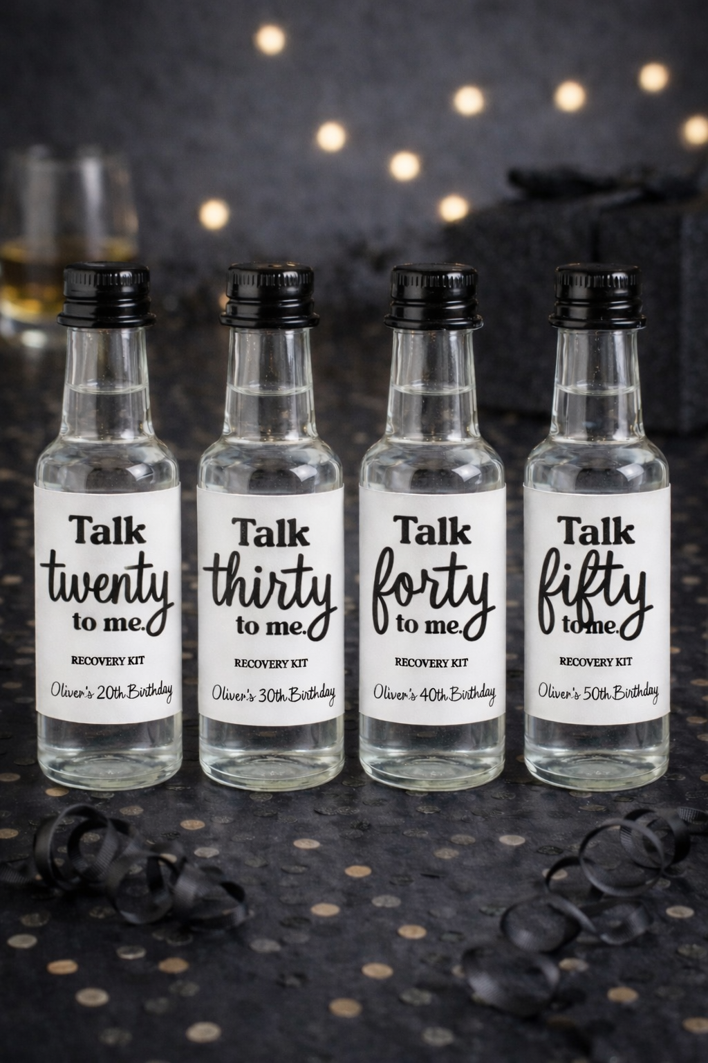 50ml Personalised Plastic Bottle with Sticker