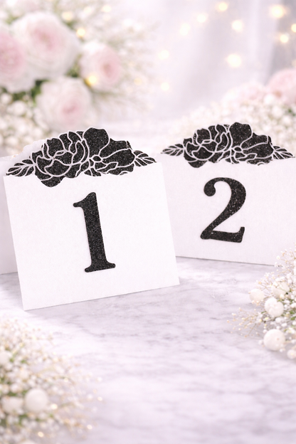 Elegant Floral Table Numbers
