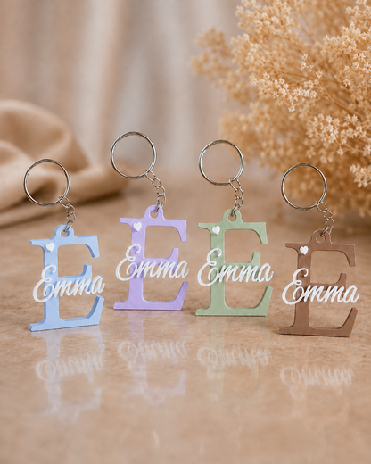 Personalised Initial Name Keychain