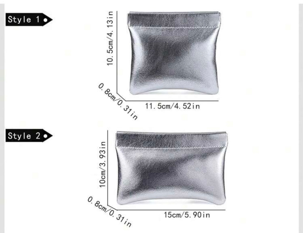 Personalised Metallic Silver Pouch