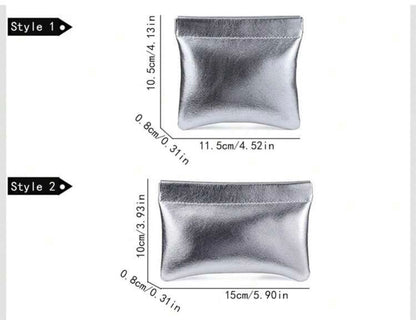 Personalised Metallic Silver Pouch
