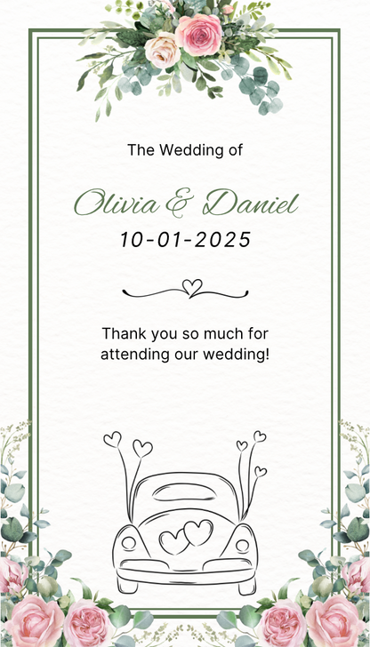 Personalised Wedding Tags - 10 tags