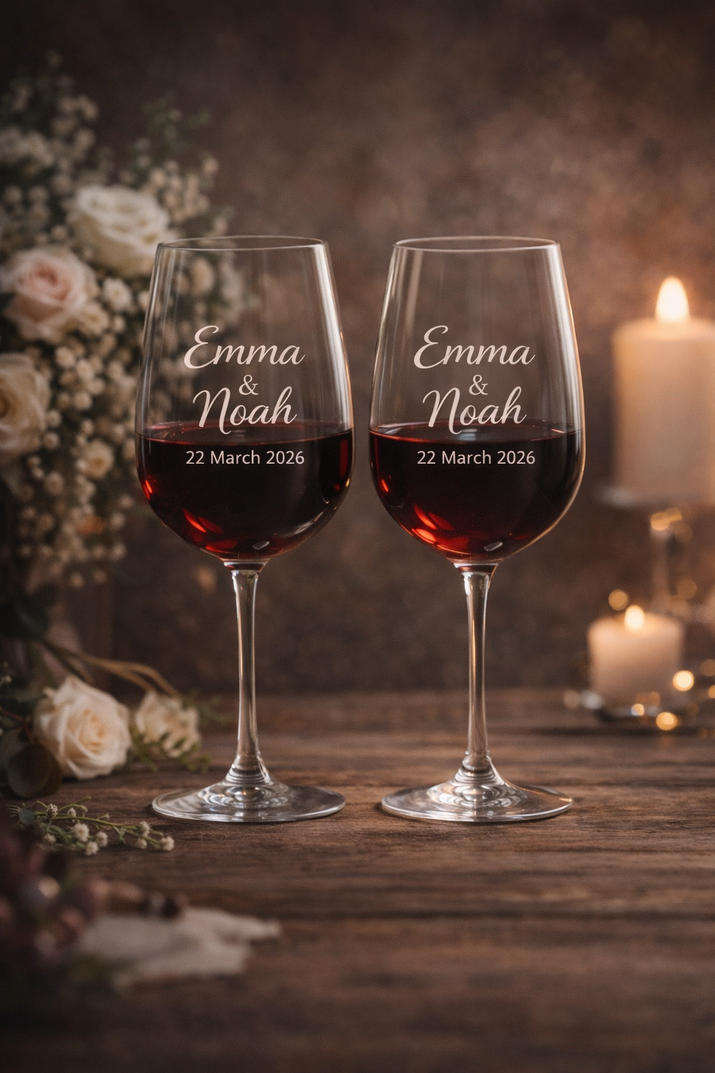 Personalised Laser Engraved Wine Glass