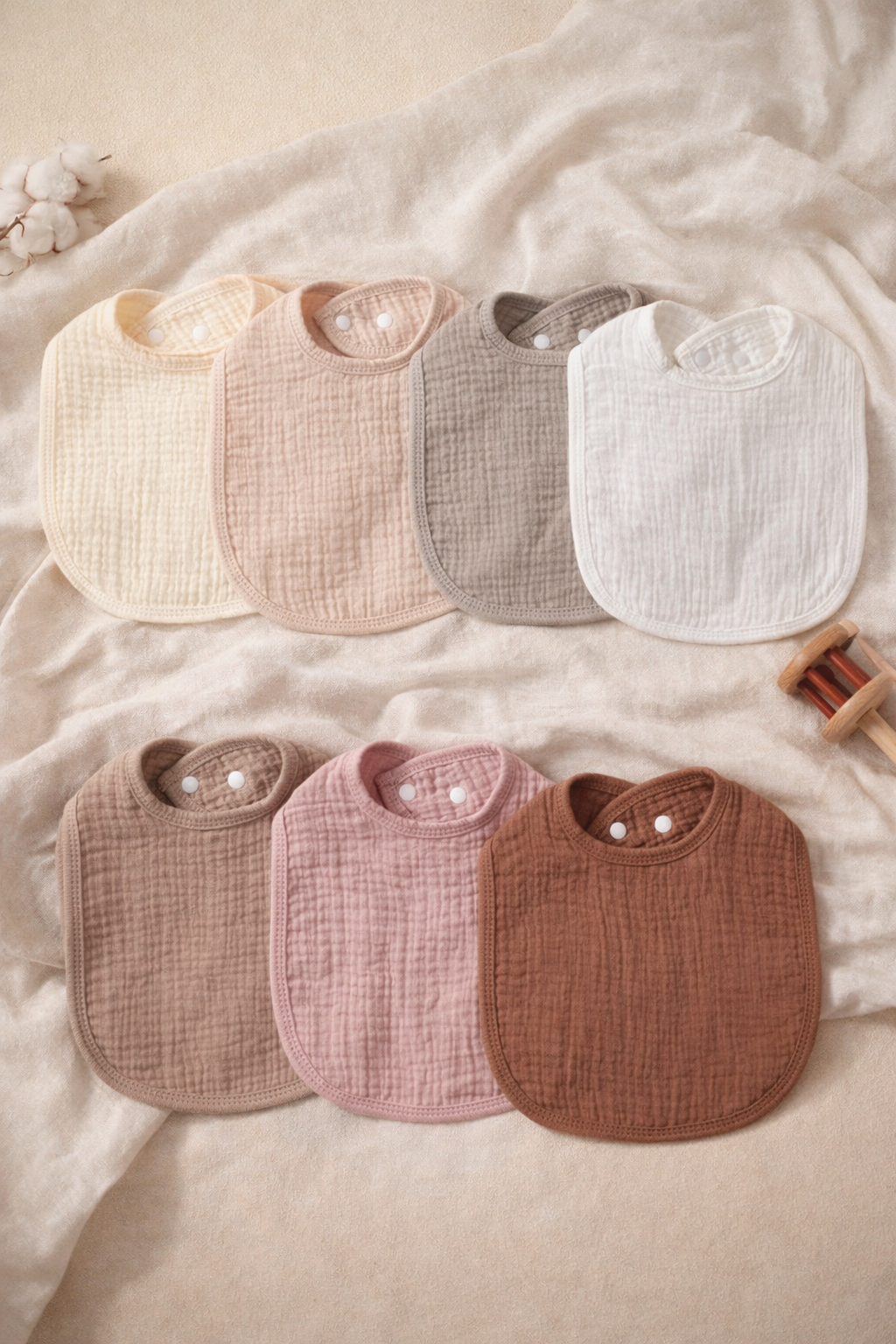 Embroidered Classic Muslin bibs