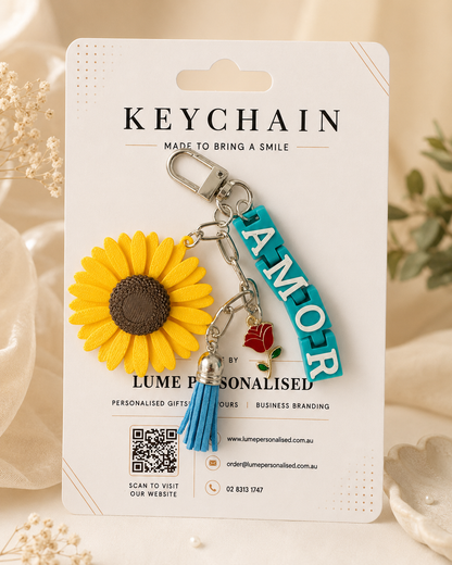 Personalised Name Keychain with Charms