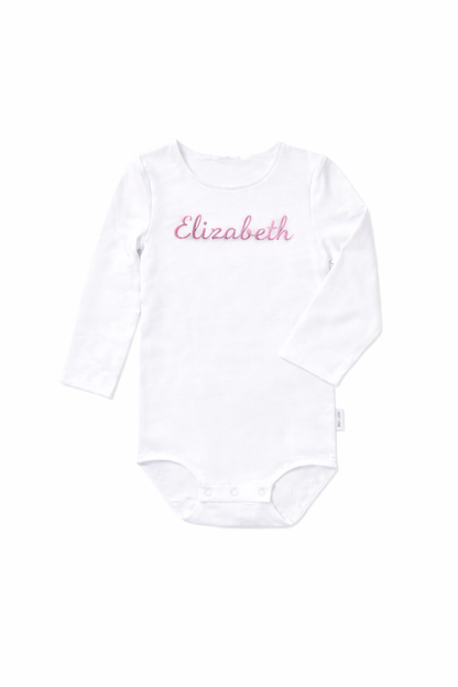 Personalised Bonds Long-Sleeve Baby Bodysuit