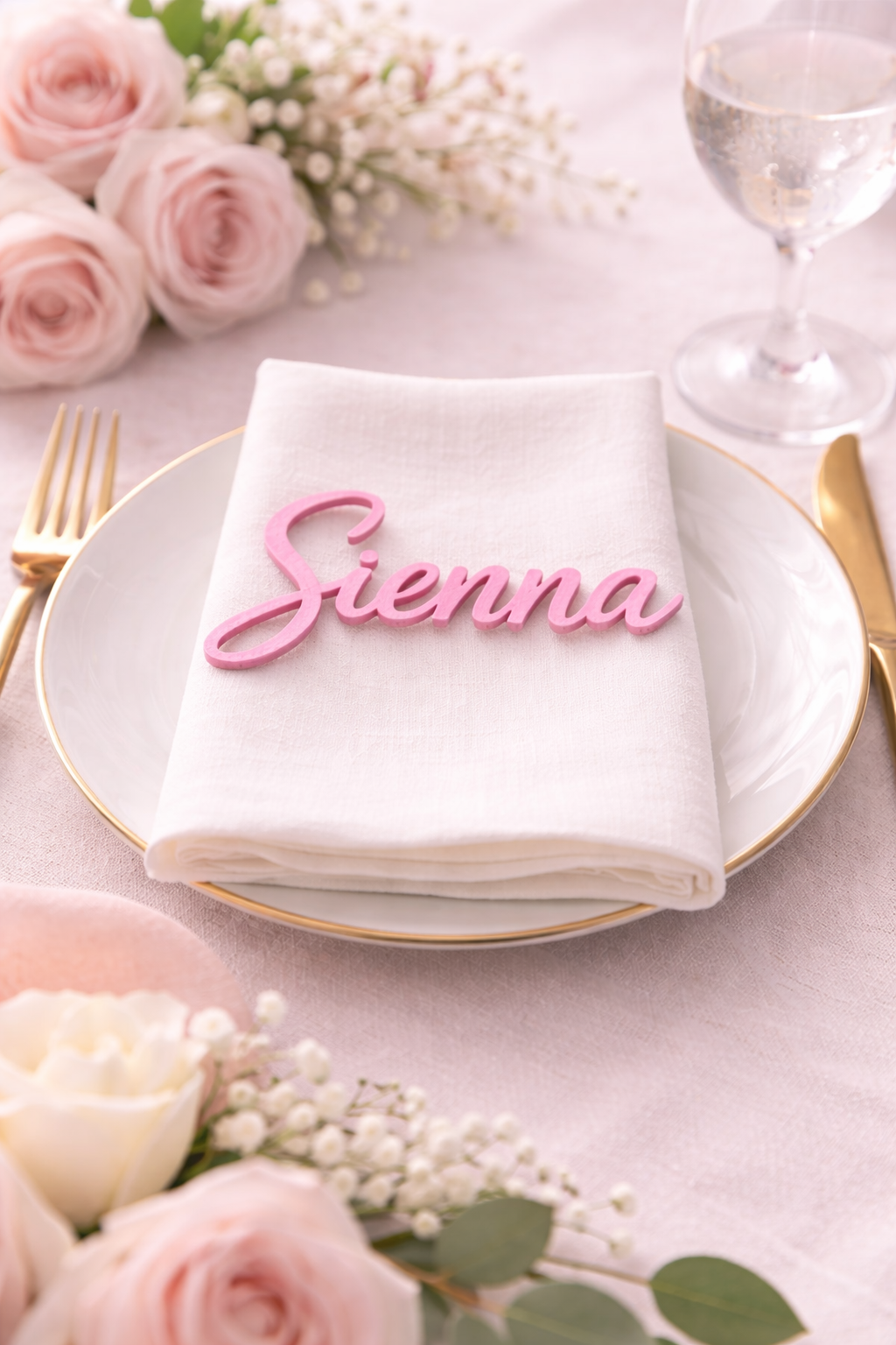 Personalised Acrylic Name Place Card - 6cm height