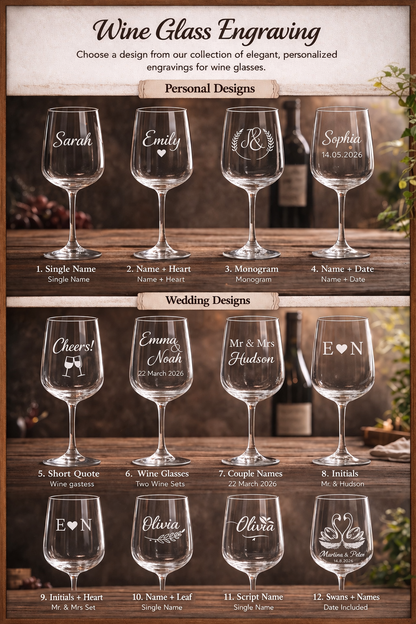 Personalised Laser Engraved Champagne Flute