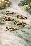 Personalised Wooden Name Place Cards - Small