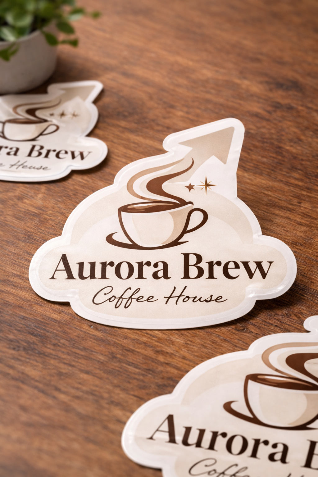 Premium Laminated Vinyl Custom Business Logo Sticker