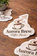 Premium Laminated Vinyl Custom Business Logo Sticker