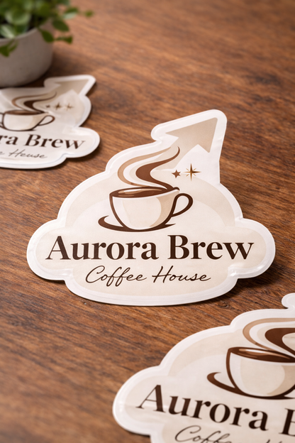 MINI Premium Laminated Vinyl Custom Business Logo Sticker - Up to 10.5cm Wide (1/8 A4)