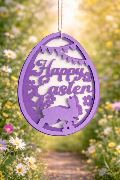 Happy Easter Egg Hanging Decoration
