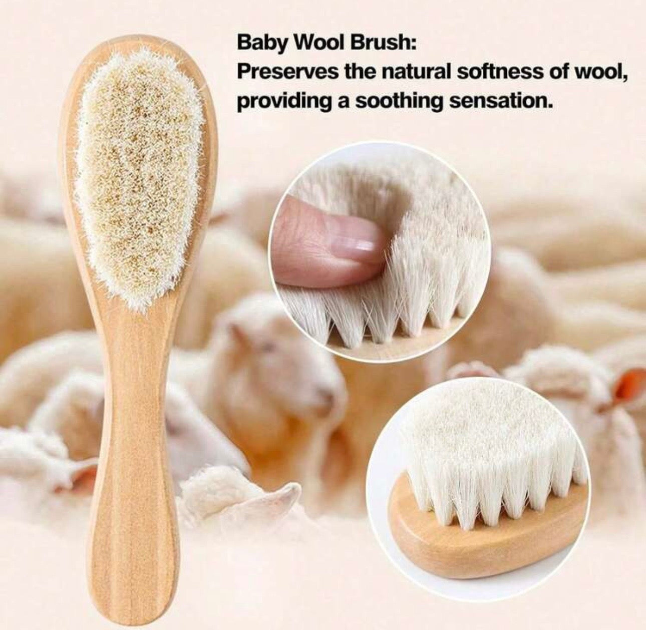 Personalised Baby Wool Brush