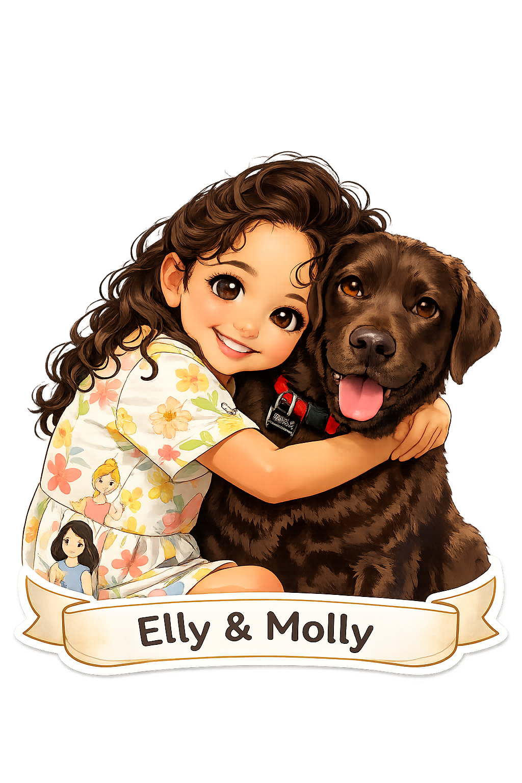 Custom Magnet with Backing Card (Chibi illustration) - Keepsake (Copy)