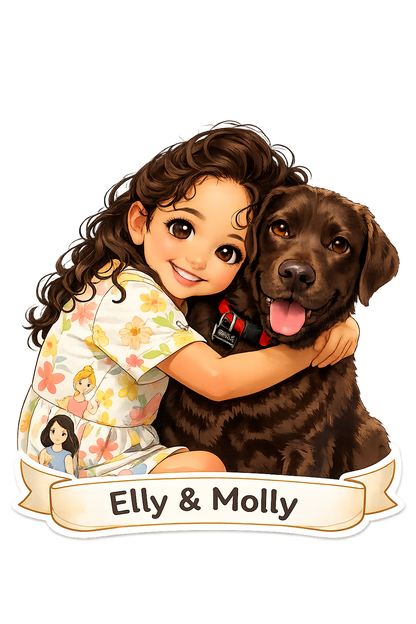 Custom Magnet with Backing Card (Chibi illustration) - Keepsake (Copy)