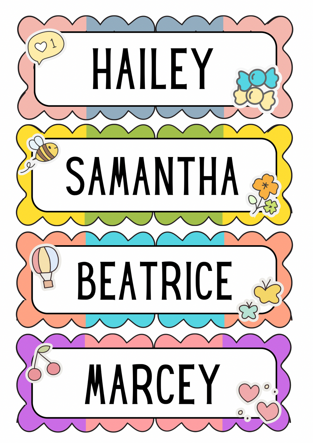 Cute Girl Aesthetic Theme Sticker - Waterproof A4 Value Sheet