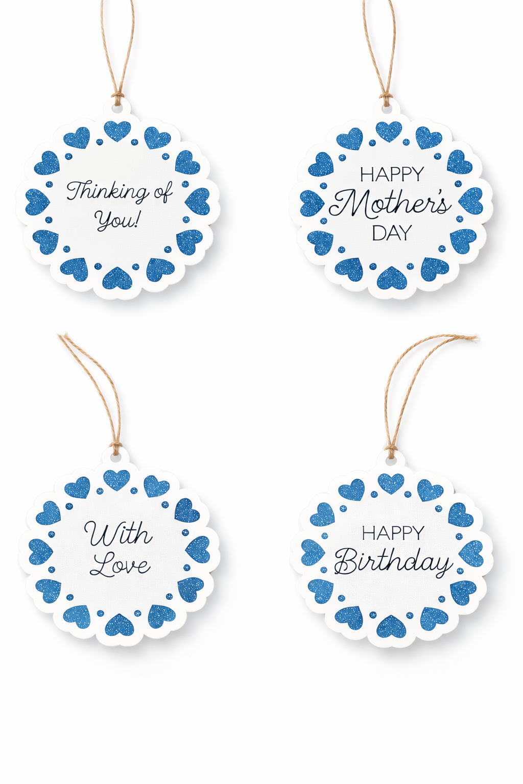 Round Heart Gift Tags