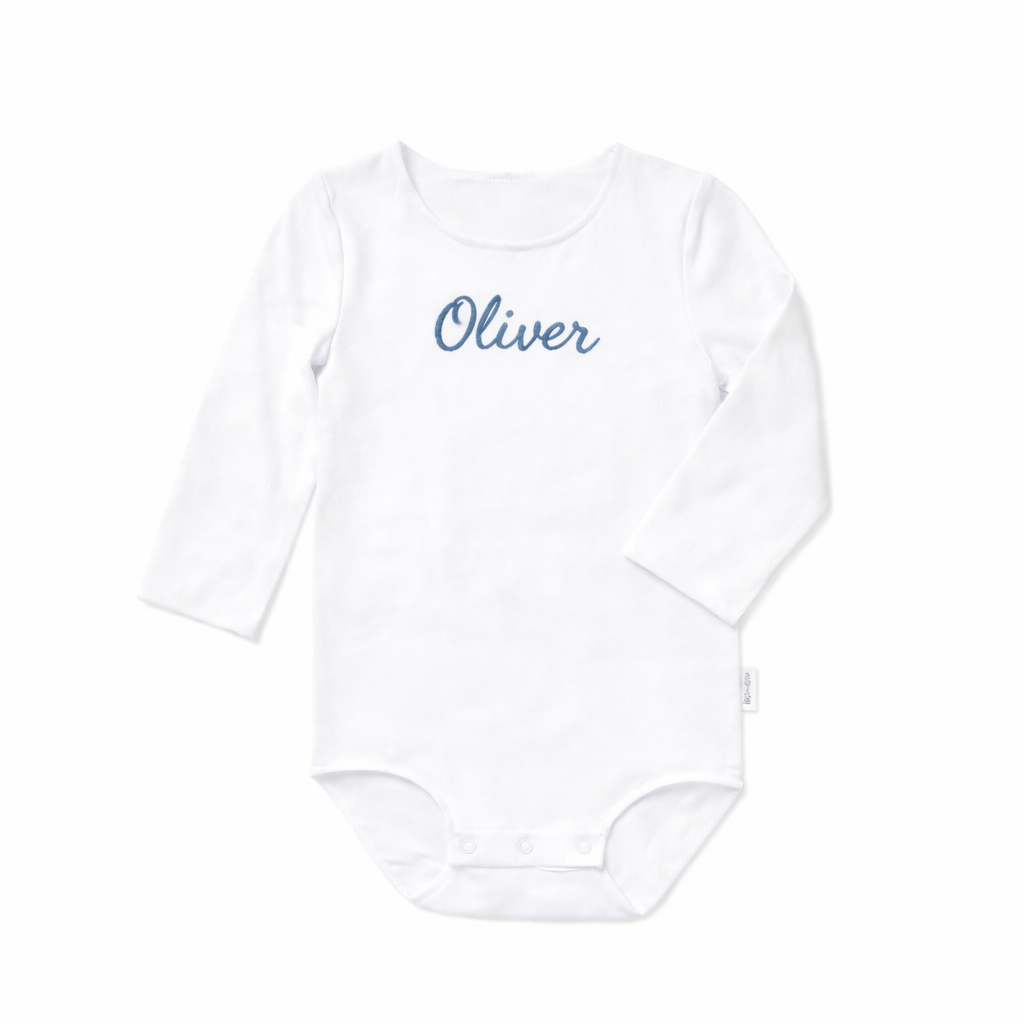 Personalised Bonds Long-Sleeve Baby Bodysuit